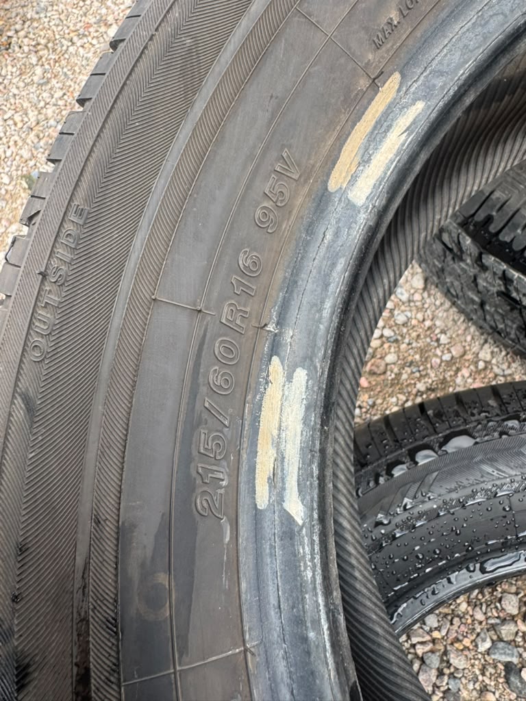 215/60R16 Pair (2 Used Tires) Yokohama YK-GTX