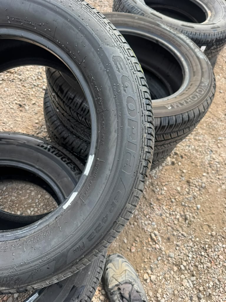235/60R17 Pair (2 Used Tires) Bridgestone Ecopia