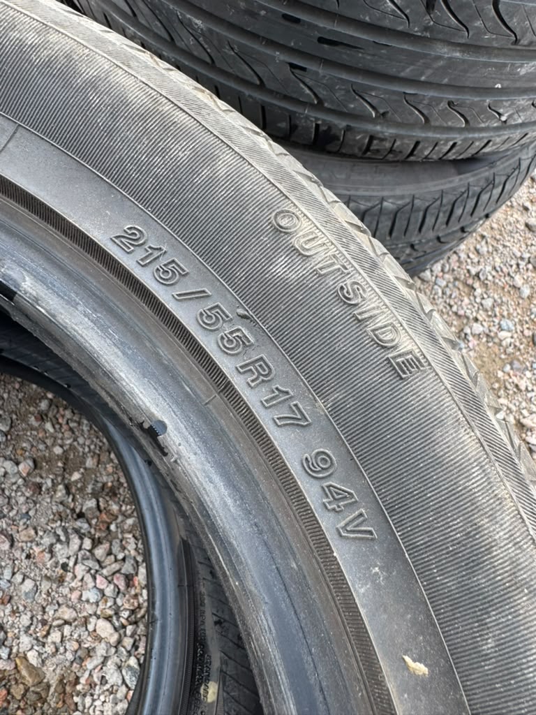 215/55R17 Pair (2 Used Tires) Yokohama Avid Ascend GT