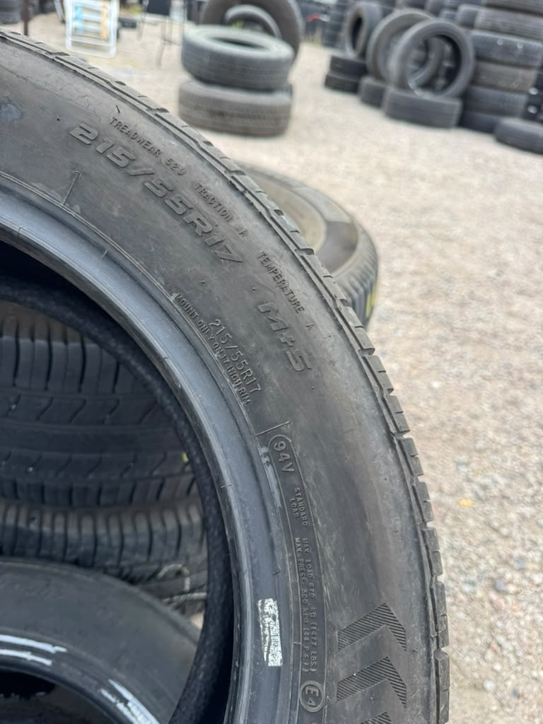 215/55R17 Pair (2 Used Tires)Mastercraft Stratus