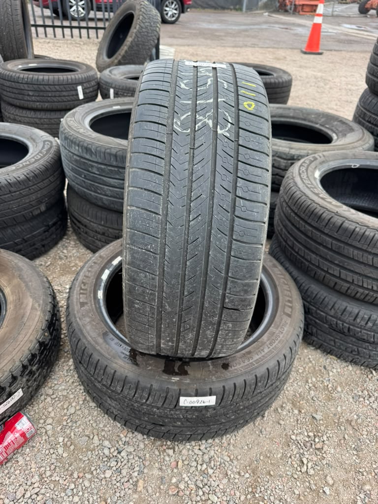 245/45R18 Pair (2 Used Tires) Michelin Pilot Sport