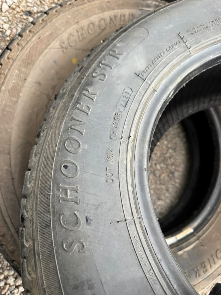 ST205/75R15 Pair (2 Used Tires) Schooner STR