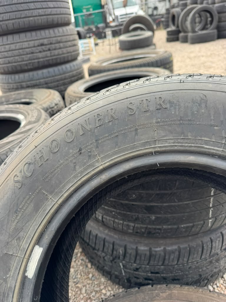 ST205/75R15 Pair (2 Used Tires) Schooner STR