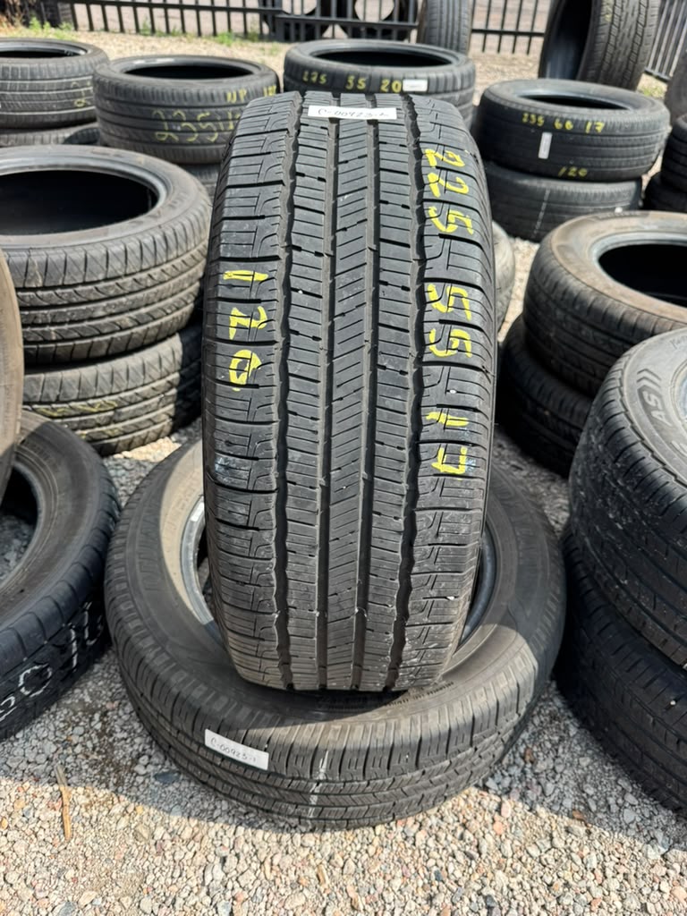 225/55R17 Pair (2 Used Tires) Goodyear Reliant