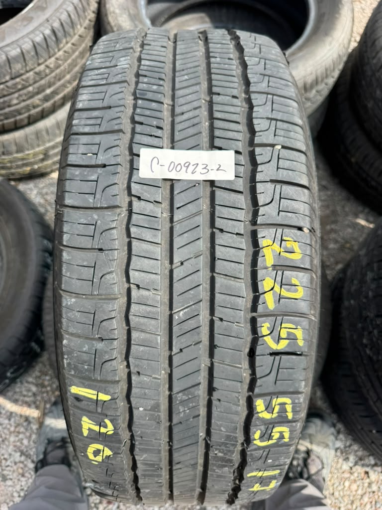 225/55R17 Pair (2 Used Tires) Goodyear Reliant