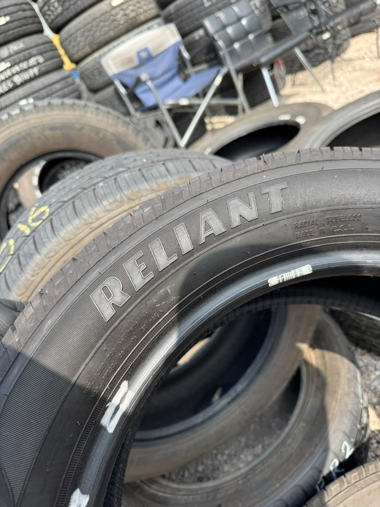 225/55R17 Pair (2 Used Tires) Goodyear Reliant