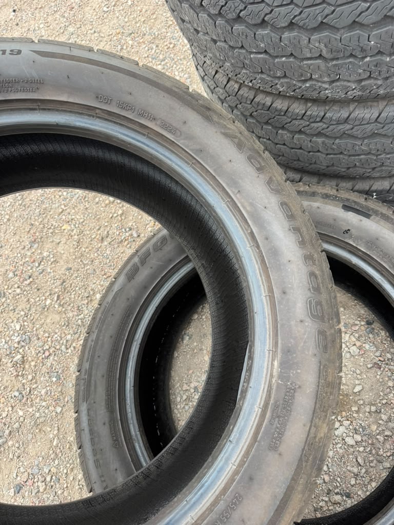 245/55R19 Pair (2 Used Tires) Bfgoodrich Advantage