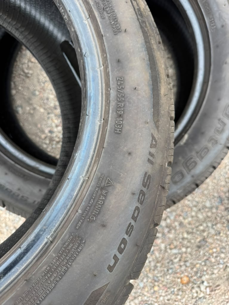 245/55R19 Pair (2 Used Tires) Bfgoodrich Advantage