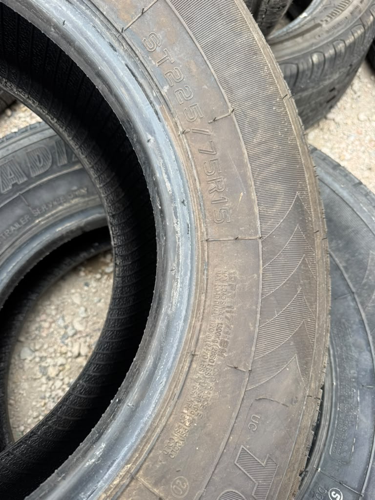 ST225/75R15 Pair (2 Used Tires) Towstar STR