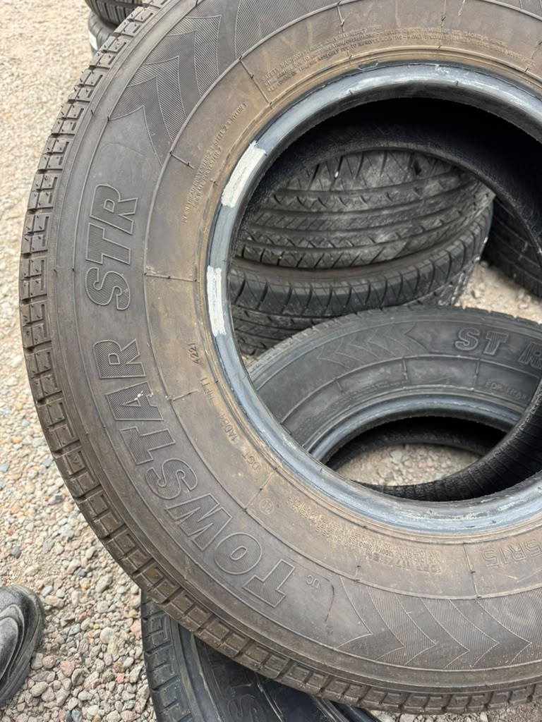 ST225/75R15 Pair (2 Used Tires) Towstar STR