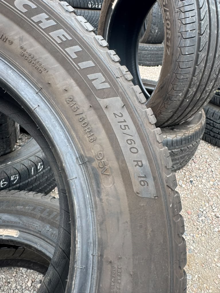 215/60R16 Pair (2 Used Tires) Michelin Cross Climate