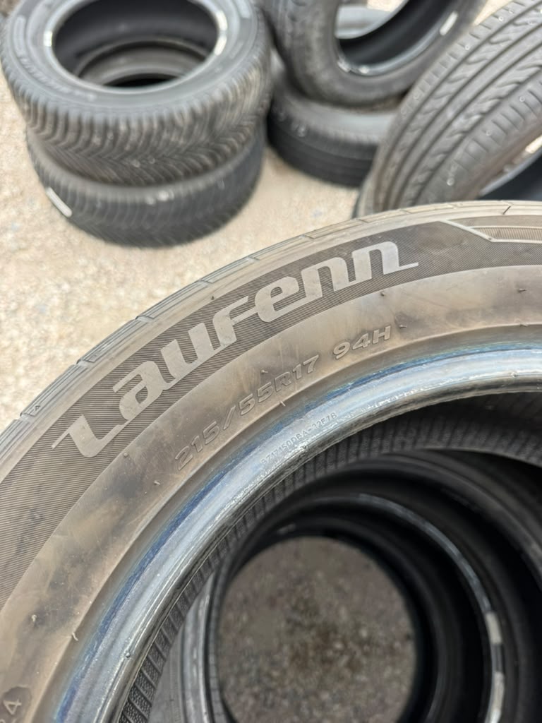 215/55R17 Pair (2 Used Tires) Laufenn G Fit