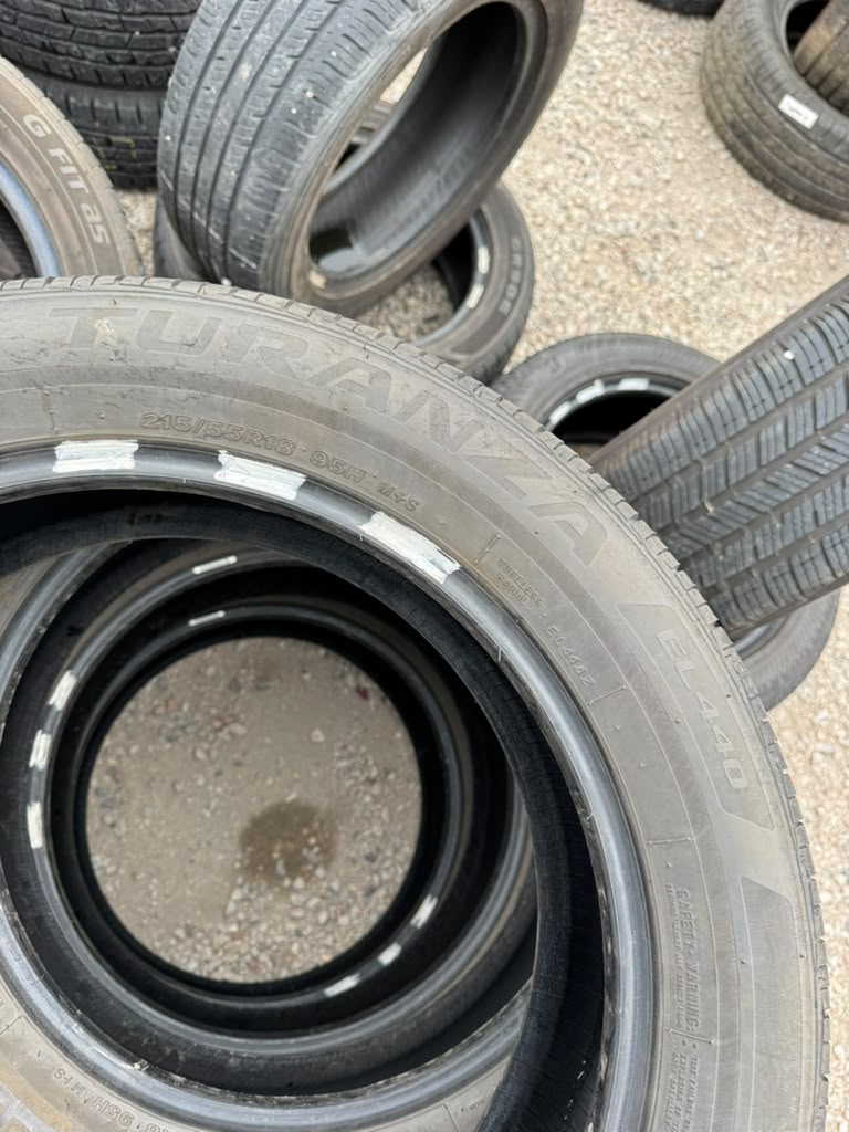 215/55R18 Set (4 Used Tires) Bridgestone Turanza EL440