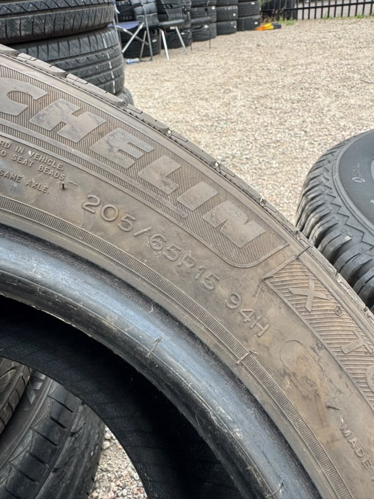 205/65R15 Pair (2 Used Tires) Michelin X Tour