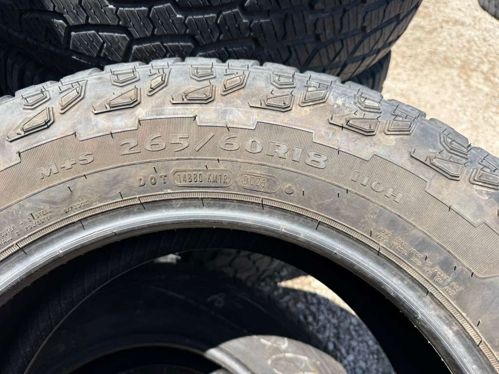 265/60R18 Pair (2 Used Tires) Goodyear Wrangler Territory AT