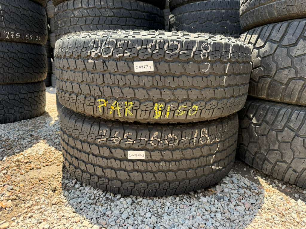 265/60R18 Pair (2 Used Tires) Goodyear Wrangler Territory AT