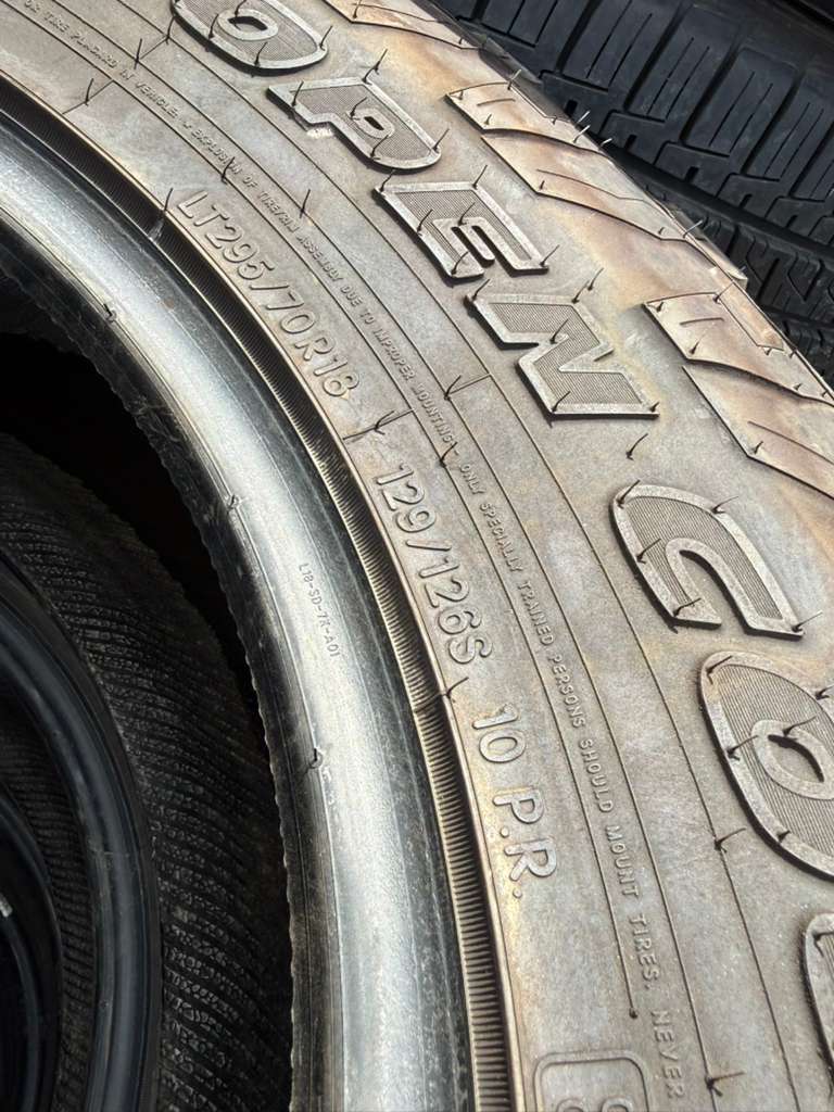 LT295/70R18 Pair (2 Used Tires) Toyo Open Country AT3