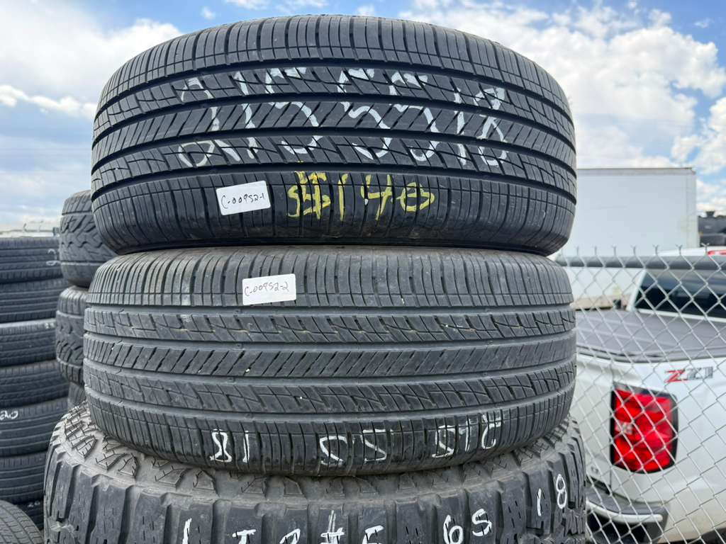 215/55R18 Pair (2 Used Tires) Kumho Crugen HP71