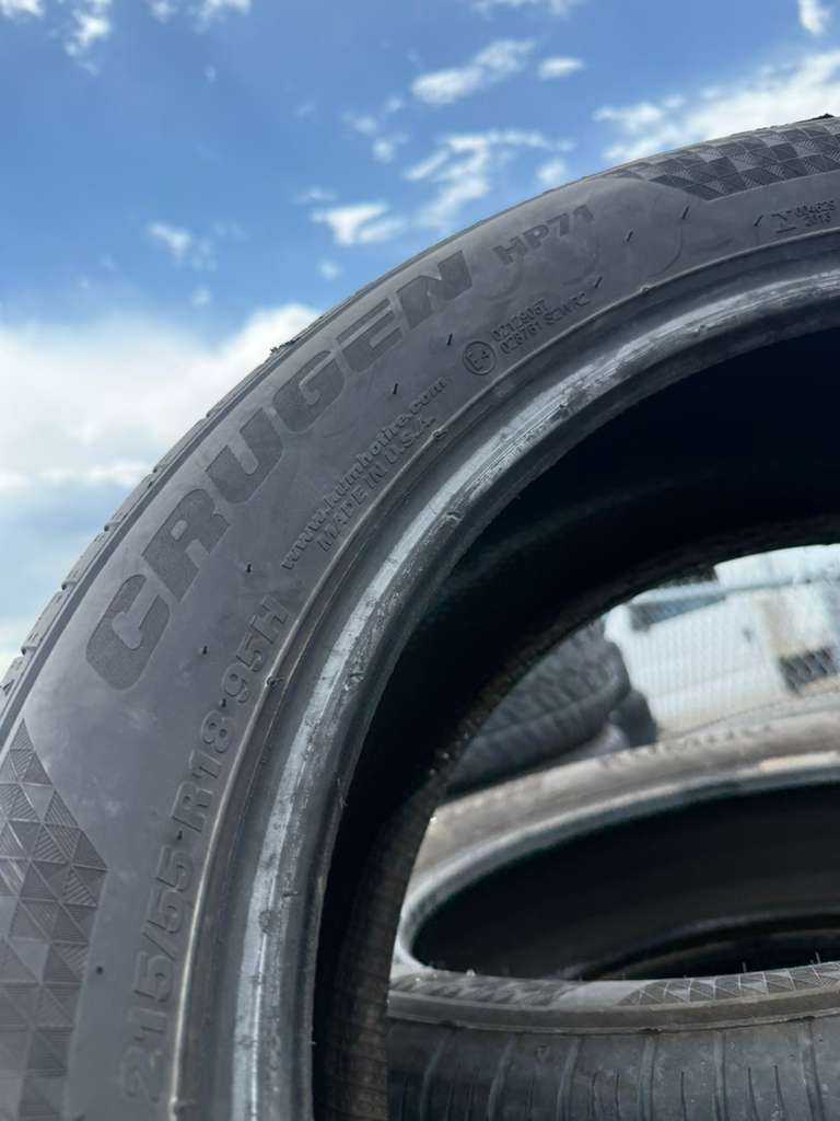 215/55R18 Pair (2 Used Tires) Kumho Crugen HP71
