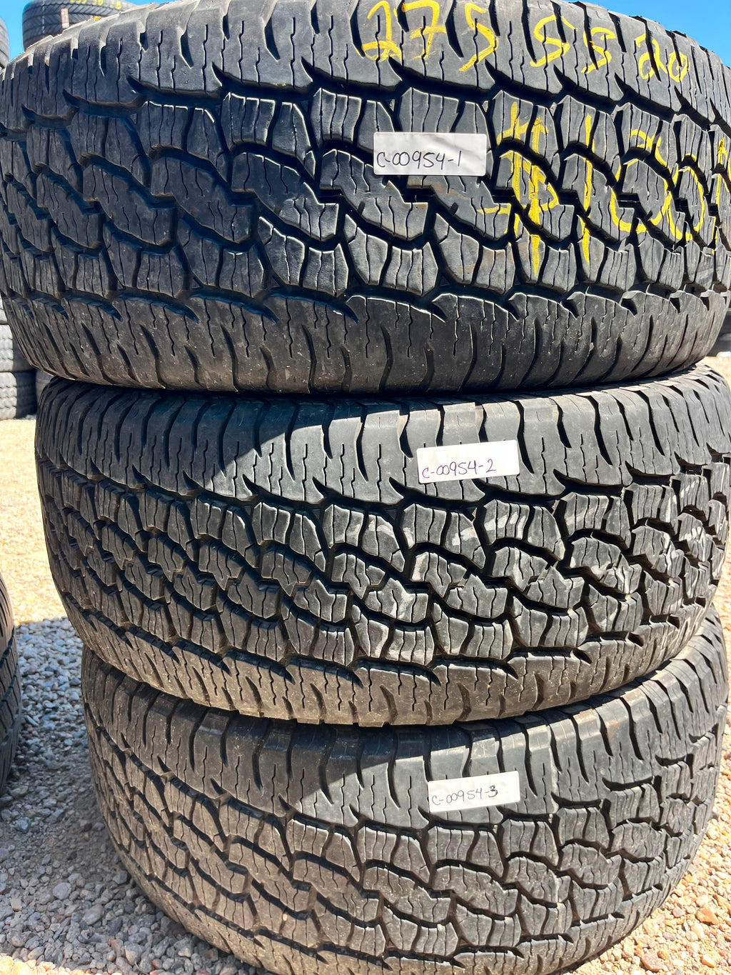275/55R20 (3 Used Tires) BFGoodrich  Trail-Terrain