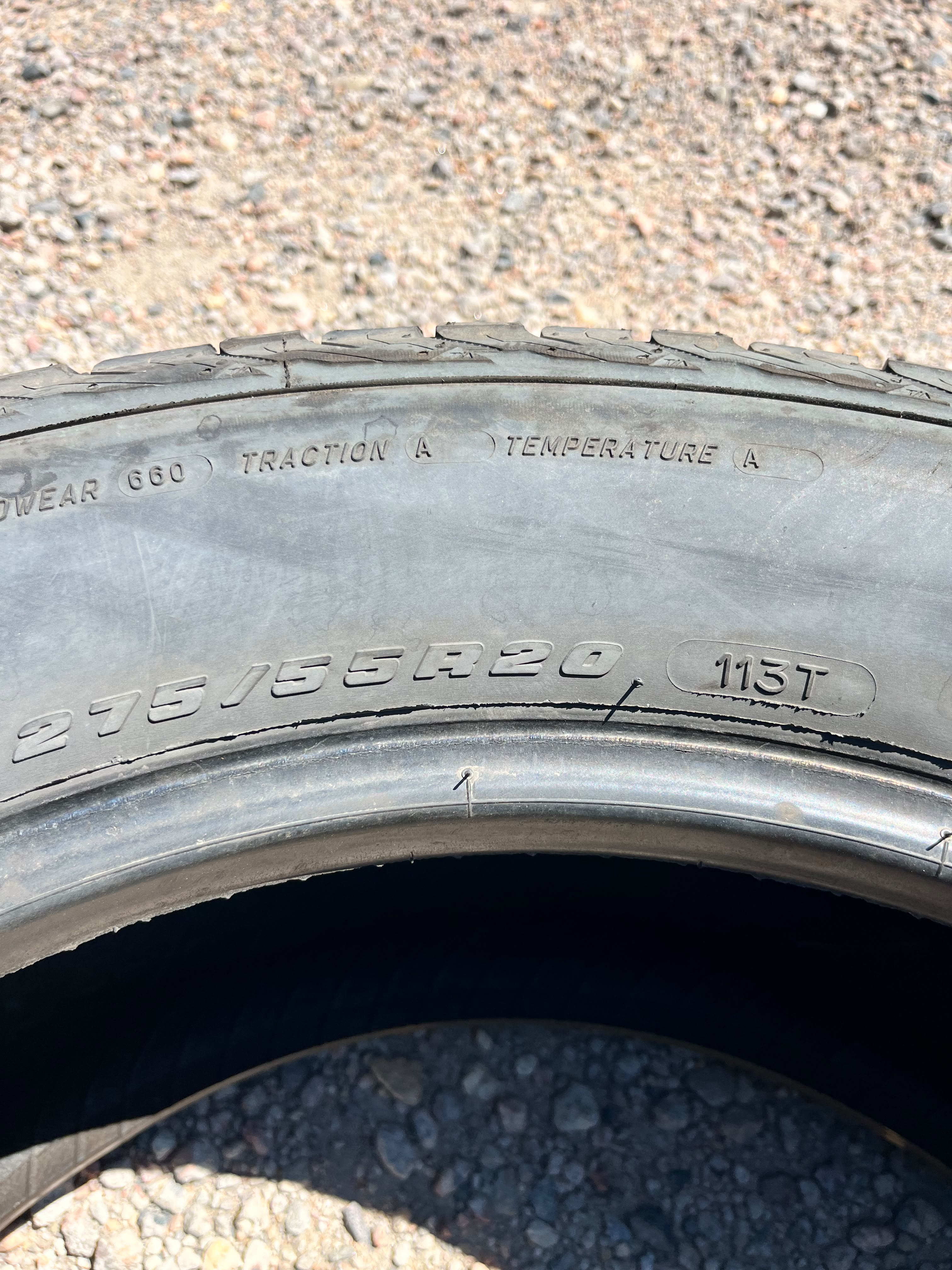 275/55R20 (3 Used Tires) BFGoodrich  Trail-Terrain