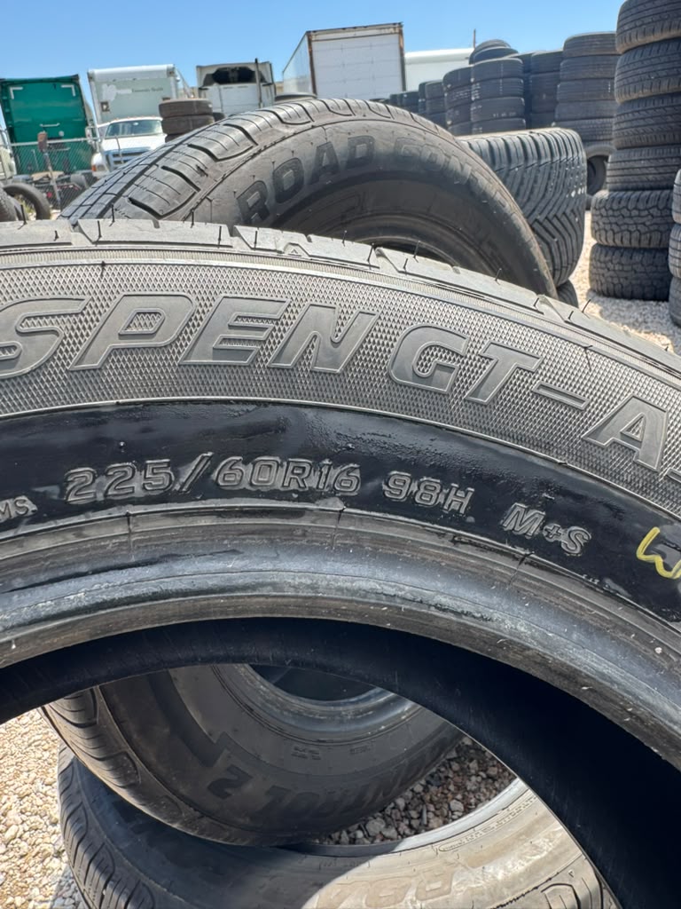 225/60R16 Pair (2 Used Tires) Aspen GT