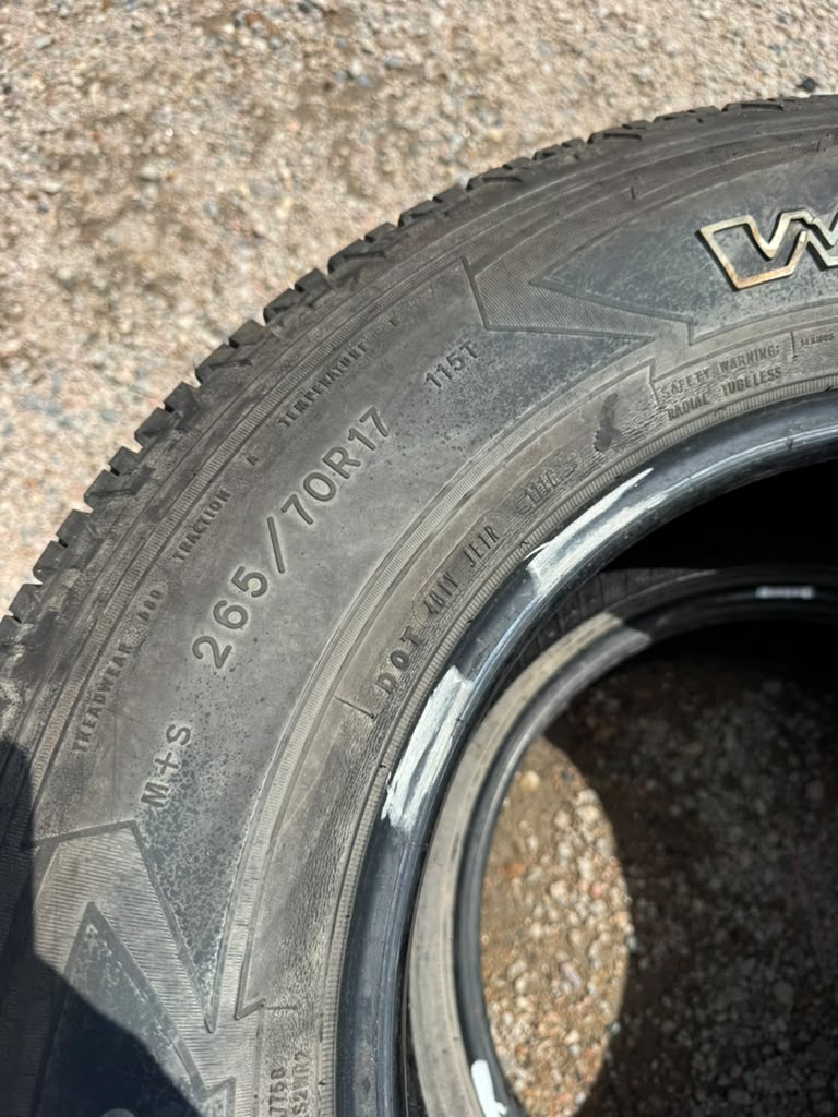 265/70R17 Pair (2 Used Tires) Goodyear Fortitude HT
