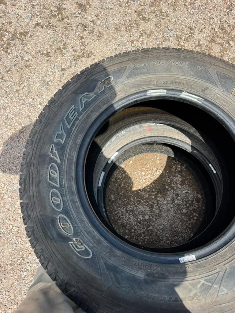 265/70R17 Pair (2 Used Tires) Goodyear Fortitude HT