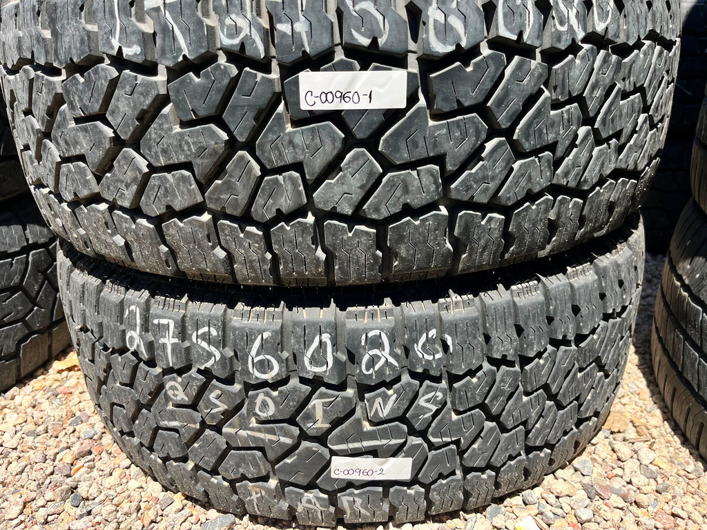 LT275/60R20 Pair (2 Used Tires) Falken  WildPeak 4W