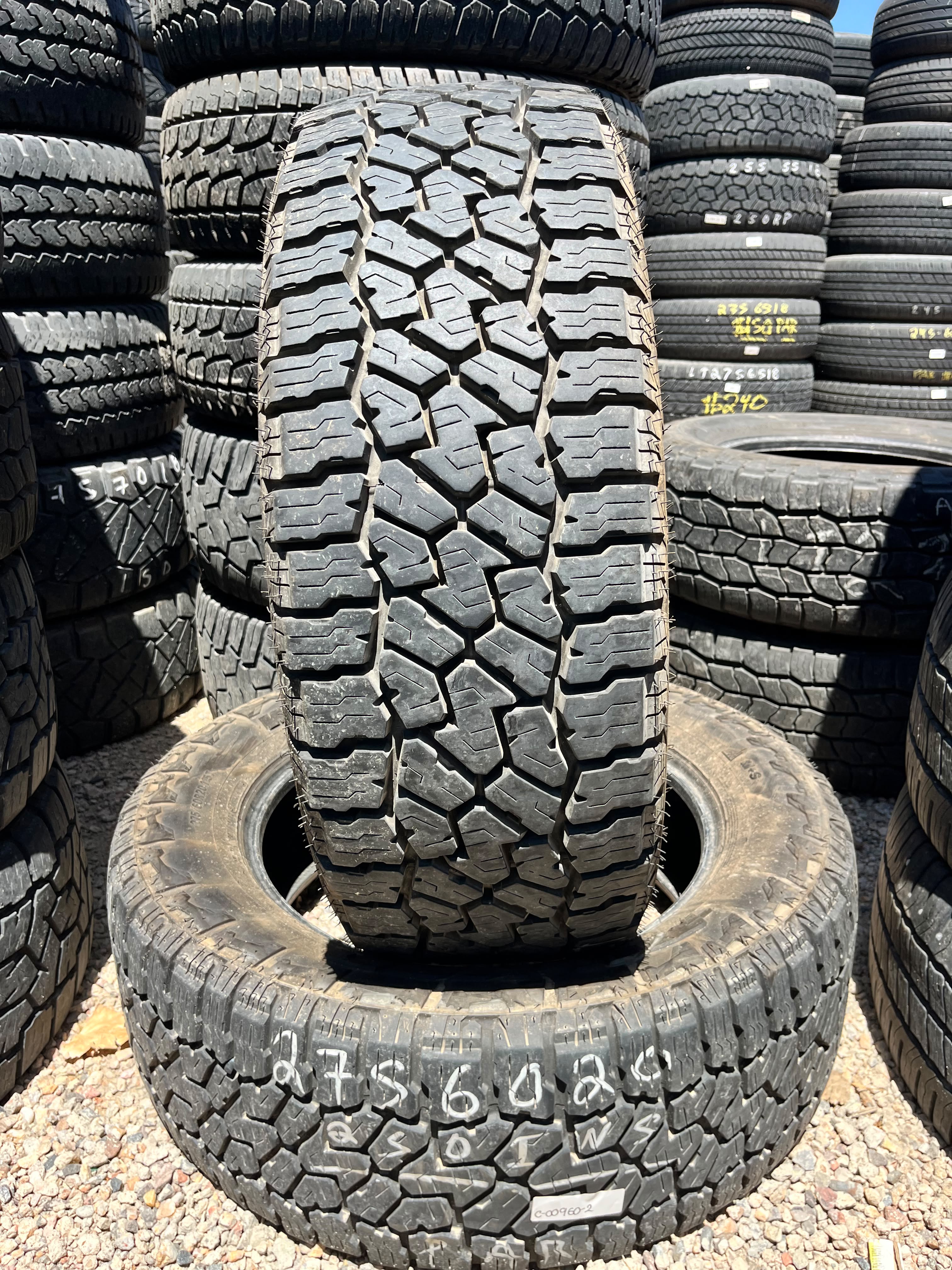 LT275/60R20 Pair (2 Used Tires) Falken  WildPeak 4W