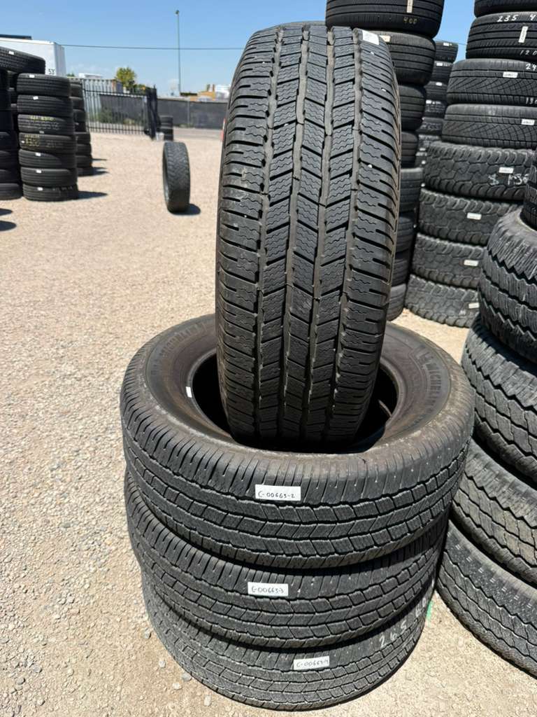 265/60R20 Set (4 Used Tires) Michelin Defender LTX M/S 2