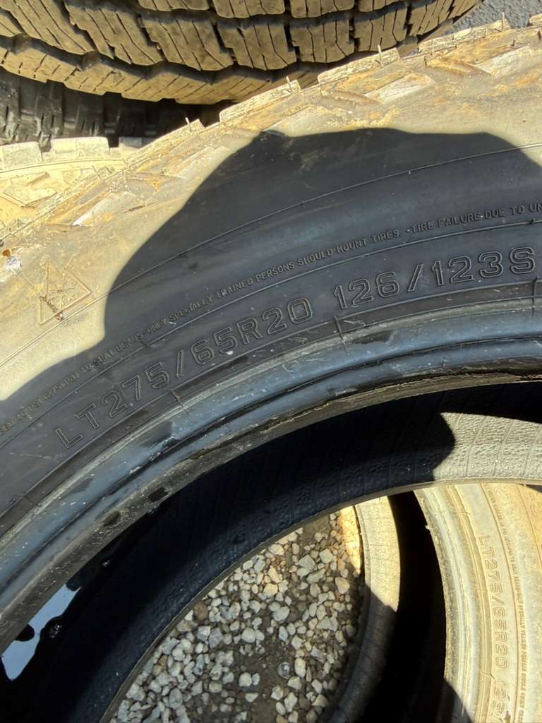 LT275/65R20 Pair (2 Used Tires) Mazama Open Range SQM-3