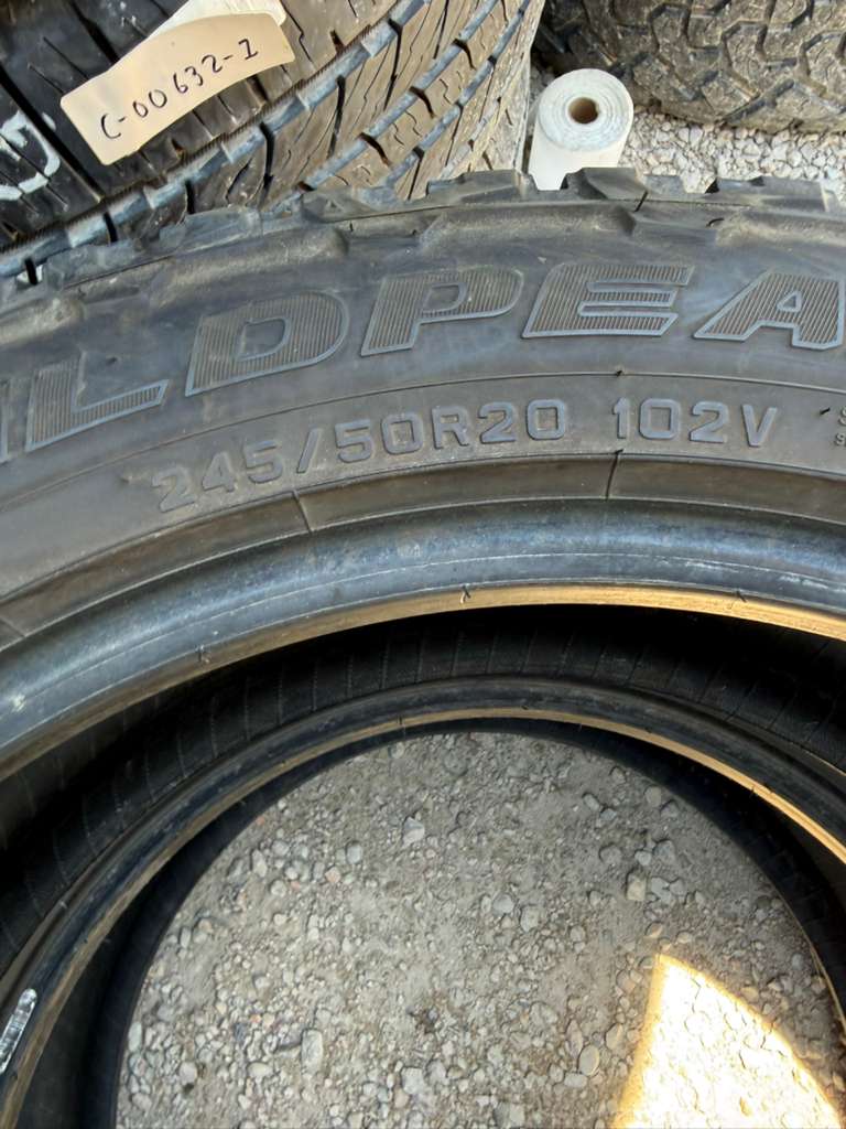 245/50R20 Pair (2 Used Tires) Falken Wildpeak A/T Trail