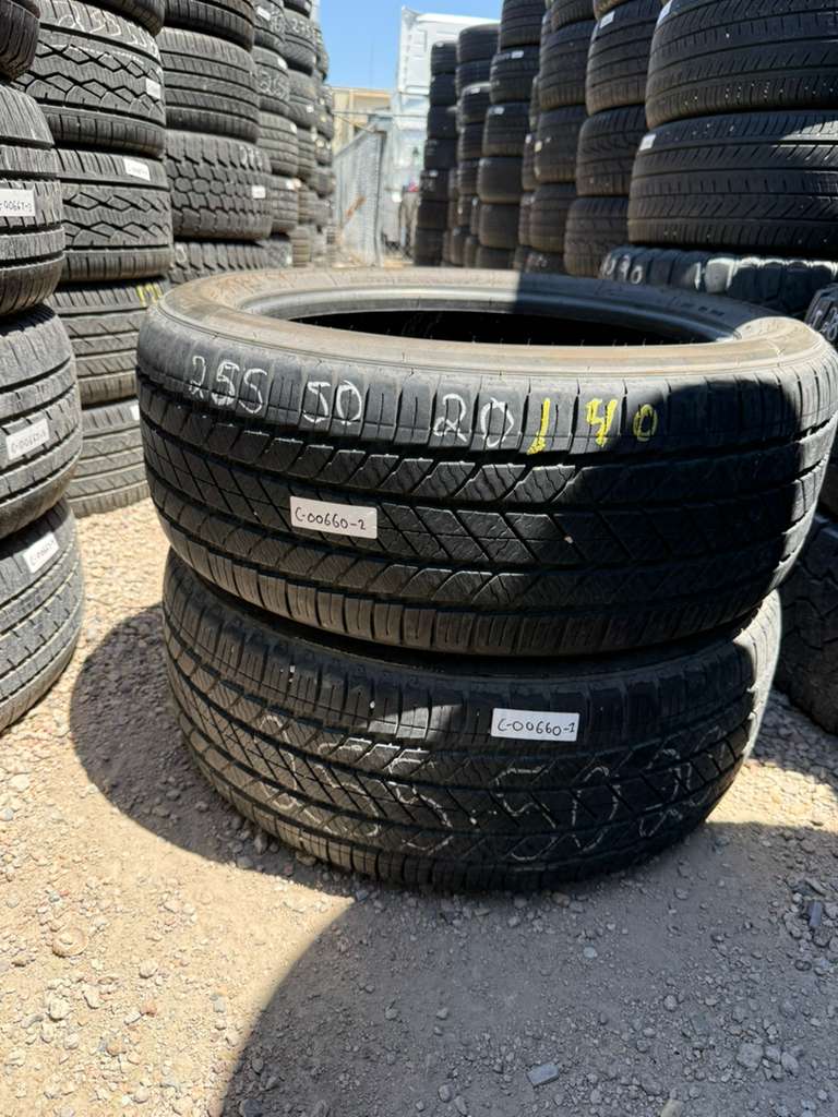 255/50R20 Pair (2 Used Tires) Bridgestone AS Ultra