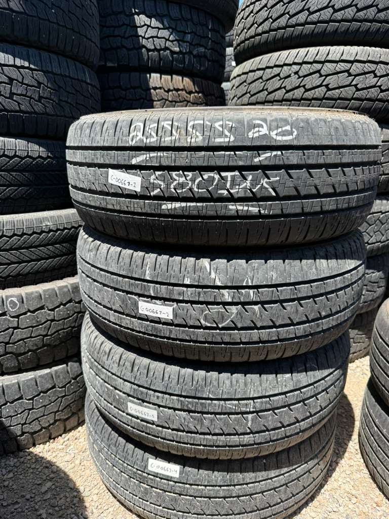 255/55R20 Set (4 Used Tires) Bridgestone Dueler H/L Alenza