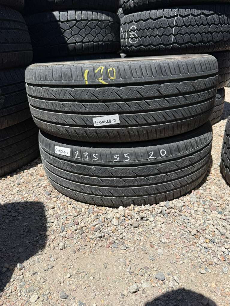 235/55R20 Pair (2 Used Tires) Laufenn S Fit AS
