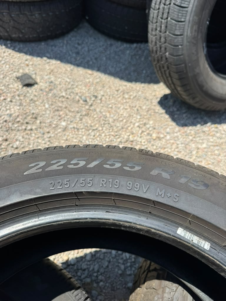 225/55R19 Pair (2 Used Tires) Pirelli Scorpion