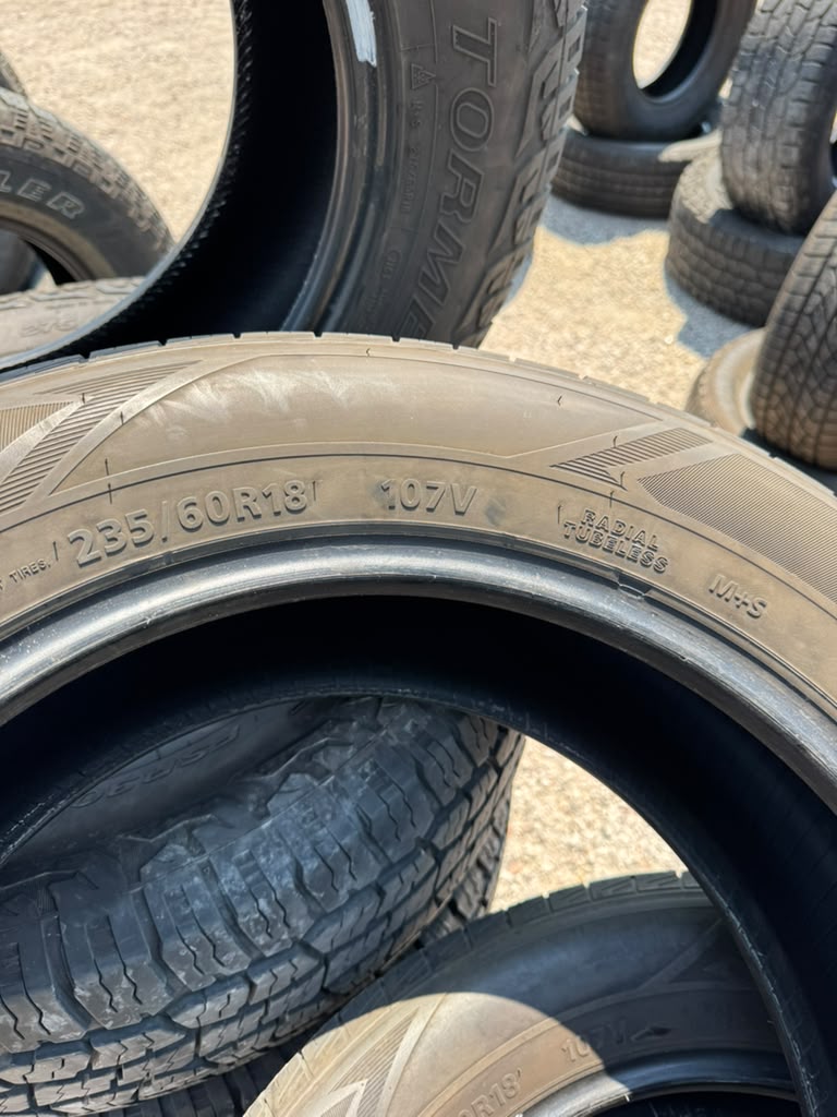 235/60R18 Set (4 Used Tires) Delinte DX-11 Bandit H/T