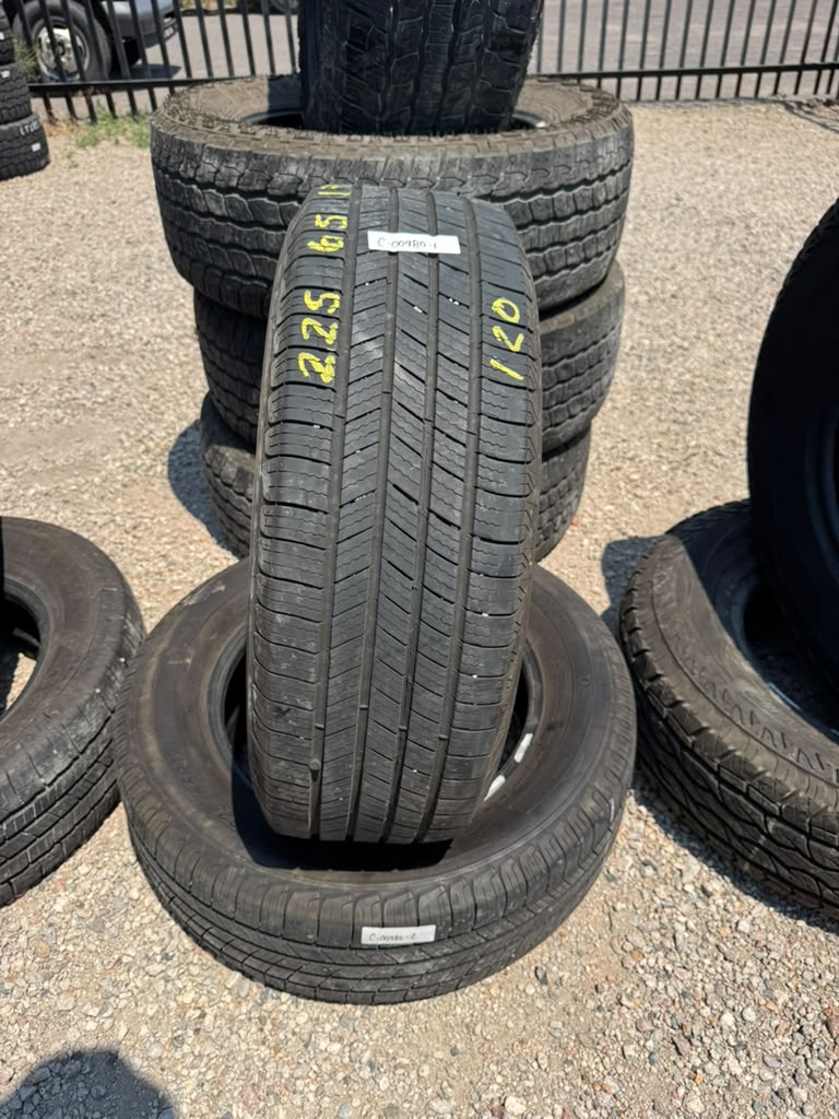 225/65R17 Pair (2 Used Tires) Michelin X Tour