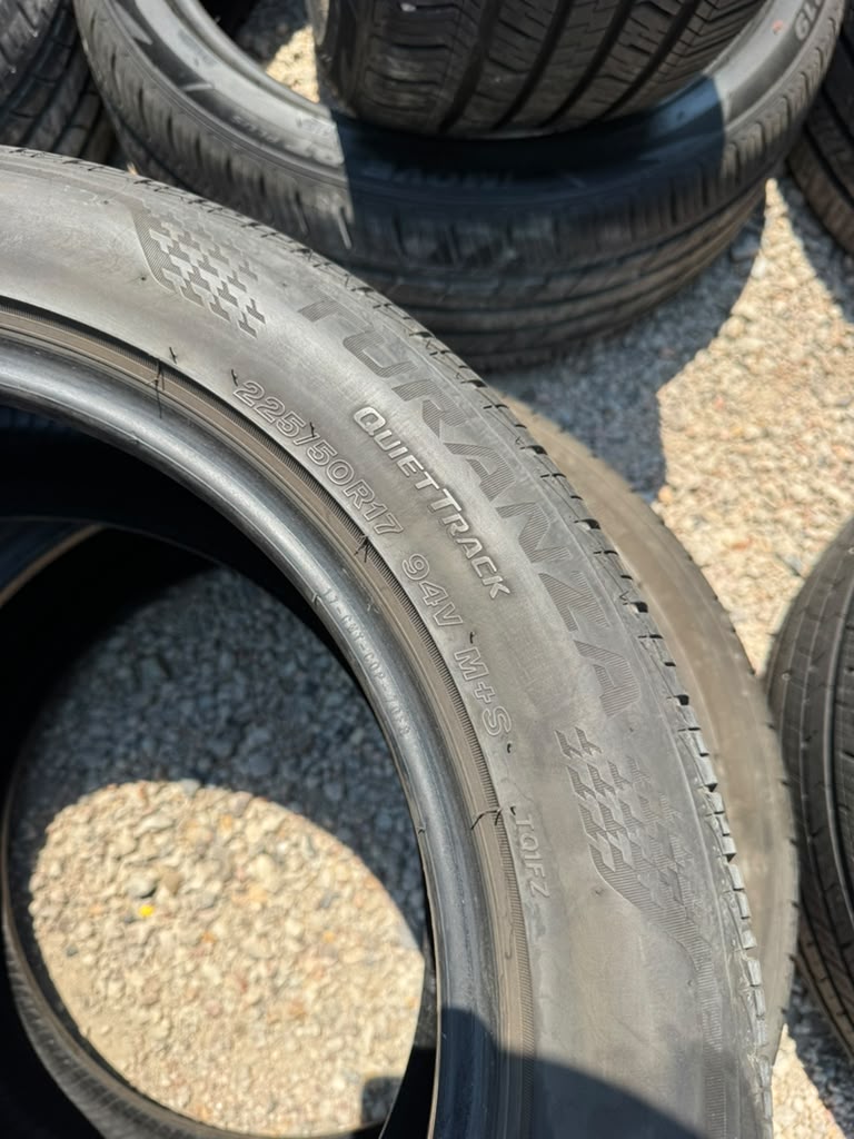 225/50R17 Pair (2 Used Tires) Bridgestone Turanza Quiet Track