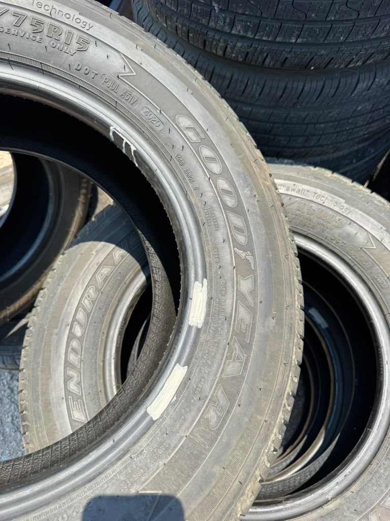 ST205/75R15 Set (4 Used Tires) Goodyear Endurance
