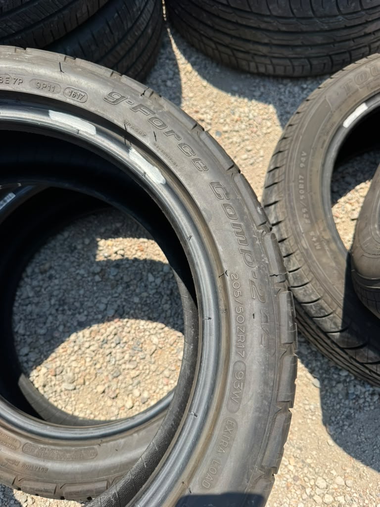 205/50R17 Pair (2 Used Tires) Bfgoodrich G-force Comp-2