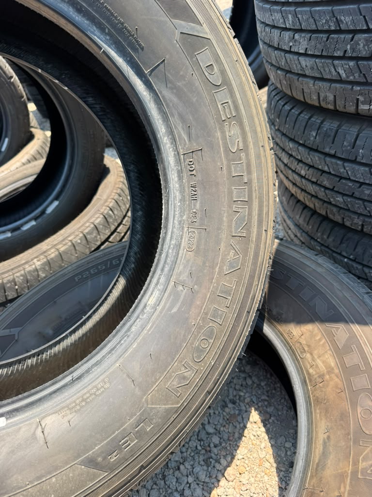 265/65R17 Pair (2 Used Tires) Firestone Destination LE2