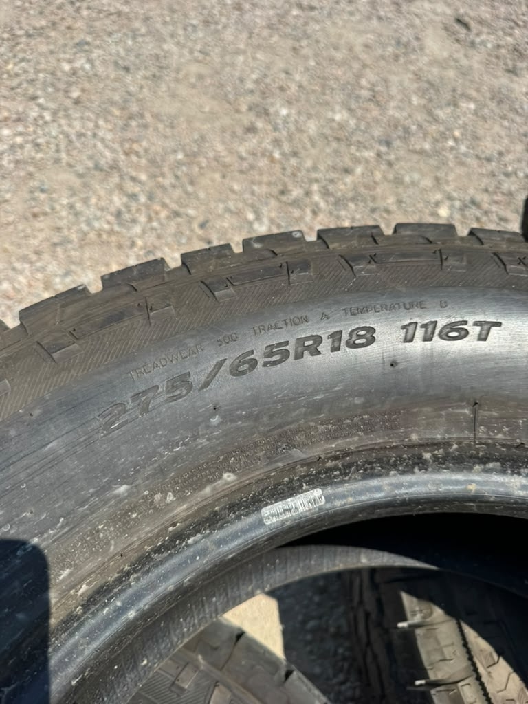 275/65R18 Pair (2 Used Tires) Pathfinder