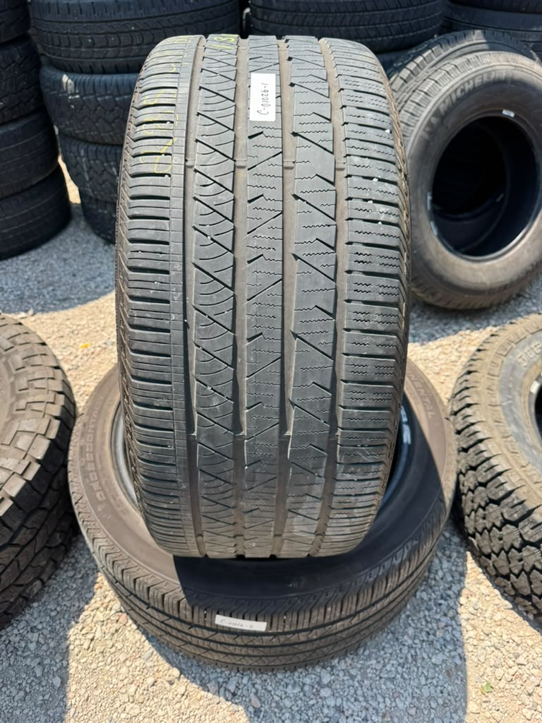 285/40R22 Pair (2 Used Tires) Continental Cross Contact