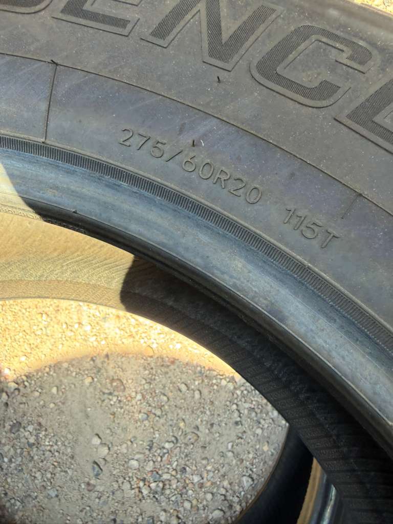 275/60R20 Pair (2 Used Tires) Caldera Confidence LT-S