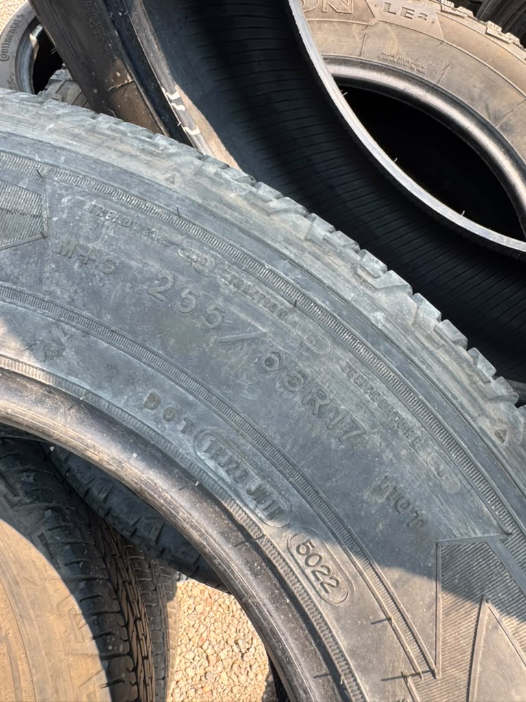 255/65R17 Set (4 Used Tires) Goodyear Wrangler Fortitude