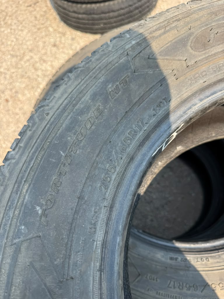 255/65R17 Set (4 Used Tires) Goodyear Wrangler Fortitude