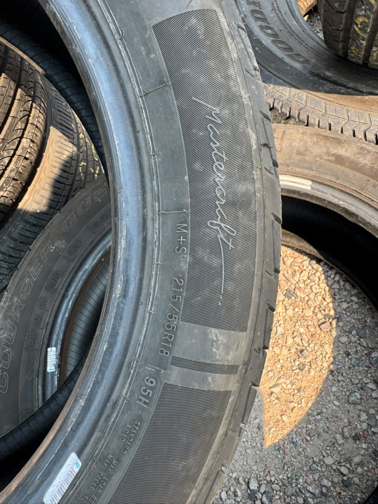 215/55R18 Pair (2 Used Tires) Mastercraft Courser Quest Plus