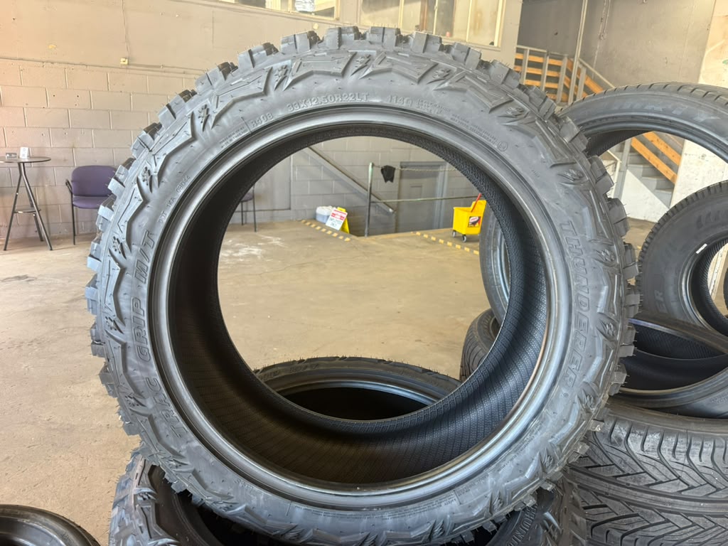 LT33X12.50R22 Set (4 Brand New Tires!!) Thunderer Trac Grip MT